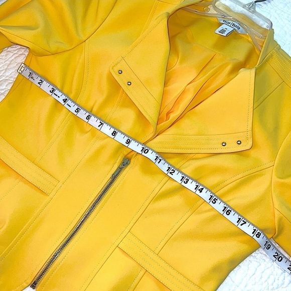 EUC WHBM Yellow Zip Jacket/Blazer -size 10 - Picture 6 of 8